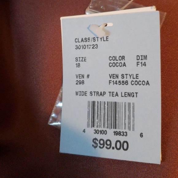 NWT Wide Strap Tea Length Dress - Picture 5 of 5